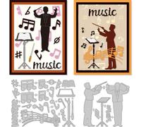DELORIGIN Fustelle da taglio in acciaio al carbonio per direttore musicale, stencil per scrapbooking, goffratura, spartiti, modelli musicali, per realizzare biglietti, biglietti di auguri, goffratura,