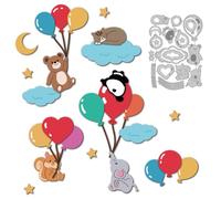 DELORIGIN Fustelle di Animali, Fustelle In Acciaio Al Carbonio per Nuvole e Palloncini, Fustelle per Cornici, Scrapbooking, per Realizzare Biglietti, Album Fotografico per Feste