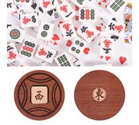 DELORIGIN Mahjong Indicatore Di Vento In Legno Per Mahjong Giochi Mah Jong Gioco Vento Bettor Gioco Direzione Dadi Display Essenziale Accessori Per Intrattenimento