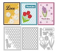 DELORIGIN Stampaggio Con Sfondo Floreale Carta Fare Messaggio Di Saluto In Acciaio Al Carbonio Stampato Modello Di goffratura Per Fai Da Te Scrapbooking Matrimonio Compleanno