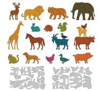 DELORIGIN Stampaggio Stampaggio Con Animali Foresta Fattoria Fattoria Stampaggio Stampi In Acciaio Al Carbonio Stencil Per Carte Progettazione Scrapbooking goffratura Modelli Per Album Di Carta