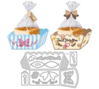 DELORIGIN Stampi 3D per scatole di pane, scatole regalo, stencil, scrapbooking, goffratura, per biglietti di auguri, album di bricolage, inviti