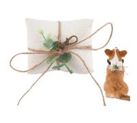 DELORIGIN Supporto per anelli di nozze, per cane, per feste di fidanzamento, proposta di matrimonio, per cane di piccola taglia, cerimonia