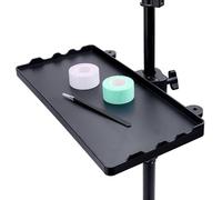 DELORIGIN Supporto per microfono 13,7" x 8,8" in plastica ABS, grande ripiano nero per musica per palcoscenico Live Streaming concerti