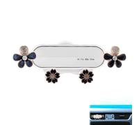 DELORIGIN Supporto per telefono auto con strass, base bianca | Universale, robusta clip di uscita dell'aria, impugnatura stabile per smartphone, supporta il funzionamento con una sola mano