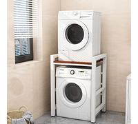 Delorm Lavatrice Scaffale Tamburo Lavastoviglie Ripiano Di Stoccaggio Piano 2 Livelli Asciugatrice Superiore Impilabile Rack Adatto Per Bagno, Cucina, Balcone, Lavanderia, Capacità Portante 300kg