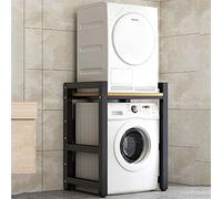 DELORM Lavatrice Scaffale Tamburo Lavastoviglie Ripiano di Stoccaggio Piano 2 Livelli Asciugatrice Superiore Impilabile Rack Adatto per Bagno, Cucina, Balcone, Lavanderia, capacità Portante 300kg