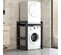 Delorm Lavatrice Scaffale Tamburo Lavastoviglie Ripiano Di Stoccaggio Piano 2 Livelli Asciugatrice Superiore Impilabile Rack Adatto Per Bagno, Cucina, Balcone, Lavanderia, Capacità Portante 300kg
