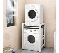 DELORM Lavatrice Scaffale Tamburo Lavastoviglie Ripiano di Stoccaggio Piano 2 Livelli Asciugatrice Superiore Impilabile Rack Adatto per Bagno, Cucina, Balcone, Lavanderia, capacità Portante 300kg