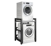 Delorm Lavatrice Scaffale Tamburo Lavastoviglie Ripiano Di Stoccaggio Piano 2 Livelli Asciugatrice Superiore Impilabile Rack Adatto Per Bagno, Cucina, Balcone, Lavanderia, Capacità Portante 300kg
