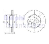 Dischi freno DELPHI BG4274 anteriore, ventilato, 2 Pezzo