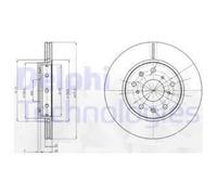 DELPHI 2x Disco Freni Anteriore Ø276 MM Ventilato per Suzuki Swift III Mz Ez 1.6