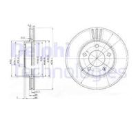 DELPHI BG3792 Disco freno