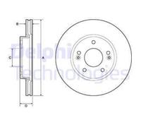 DELPHI 2x Disco Freni Anteriore Ø280 Di MM Ventilato per Hyundai i30 GD 1.4 1.6