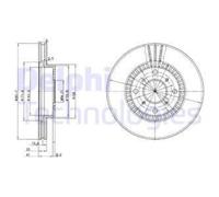 DELPHI 2x Disco Freni Anteriore Ø282 MM per Honda Prelude IV BB 2.3i 16V Nsx