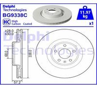 DELPHI 2x Disco Freni Anteriore Ø338 MM Ventilato per Audi A6 Avant C8 4A5 2.0