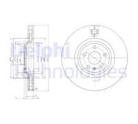 DELPHI 2x Disco Freni Anteriore Ø340 MM Ventilato per Audi Tt 8J3 2.0 TFSI