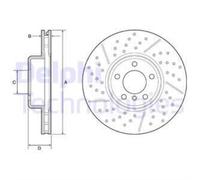 DELPHI 2x Disco Freni Anteriore Ø340 MM Ventilato per BMW 1er F20 118i 116i
