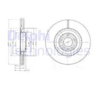 DELPHI 2x Disco Freni Anteriore Ø345 MM Ventilato per Audi A4 Avant 8K5 B8 3.0