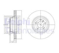 DELPHI 2x Disco Freni Anteriore Ø348 MM Ventilato per BMW 7er E65 E66 E67 730 Ld