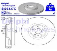 DELPHI 2x Disco Freni Anteriore Ø349 MM Ventilato per VW Tuareg CR7 3.0 Tdi Audi