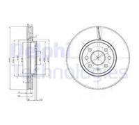 DELPHI 2X Disco Freno Anteriore Ø280 Mm Per Opel Meriva Astra H L48 1.4 1.6 A04