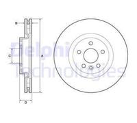 DELPHI 2X Disco Freno Anteriore Ø325 Ventilato Per Land Rover Range LV 2.2 D 4X4