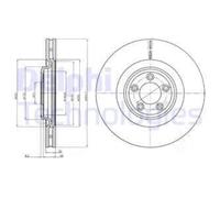 DELPHI 2X Disco Freno Anteriore Ø355 Mm Ventilato Per Jaguar XF X260 3.0 D _J05_