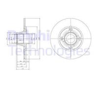 DELPHI 2x Disco Freno Posteriore Ø238 MM Pieno per Renault Clio i B/C57_ 5 /
