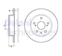 DELPHI 2x Disco Freno Posteriore Ø259 MM per Suzuki Swift IV Fz NZ 1.2 1.6