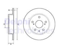 DELPHI 2x Disco Freno Posteriore Ø259 MM per Suzuki Swift IV Fz NZ 1.2 1.6