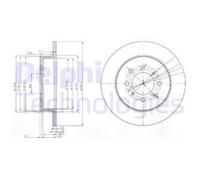 DELPHI 2x Disco Freno Posteriore Ø260 MM Pieno per Honda VII Civic Hatchback Ue