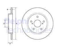 DELPHI 2X Disco Freno Posteriore Ø270 Mm Per Toyota Auris _E18_ 1.8 Hybrid 1.2