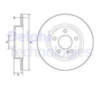 DELPHI 2X Disco Freno Posteriore Ø276 Mm Per Mercedes-Benz B-Class W246