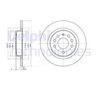 DELPHI 2x Disco Freno Posteriore Ø278 MM Pieno per Opel Vectra C Saab 9-3