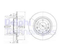 DELPHI 2x Disco Freno Posteriore Ø280 MM per Mazda MX-5 III Nc 1.8 2.0 Premacy