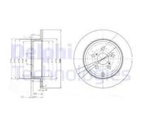 DELPHI 2x Disco Freno Posteriore Ø280 Pieno per Toyota Avensis Station Wagon