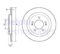 DELPHI 2X Disco Freno Posteriore Ø284 Mm Per Hyundai I30 GD 1.4 1.6 CRDi GDE