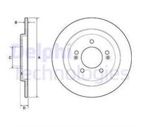 DELPHI 2X Disco Freno Posteriore Ø284 Mm Per Hyundai I30 GD 1.4 1.6 CRDi GDE