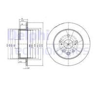 DELPHI 2x Disco Freno Posteriore Ø291 MM Pieno per Lexus Is II GSE2_ALE2_USE2_