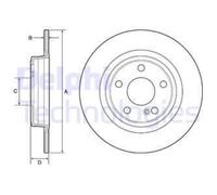 DELPHI 2X Disco Freno Posteriore Ø295 Per Mercedes-Benz B-Class W246 W242