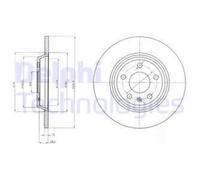 DELPHI 2X Disco Freno Posteriore Ø300 Mm Voll Per Audi A4 Avant 8K5 B8 2.0 TDI