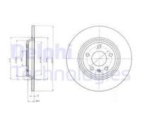 DELPHI 2X Disco Freno Posteriore Ø300 Mm Voll Per Audi A4 Avant 8K5 B8 2.0 TDI