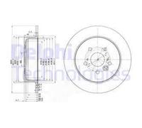 DELPHI 2x Disco Freno Posteriore Ø302 MM Pieno per Toyota Rav 4 II CLA2_ XA2_