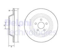 DELPHI 2x Disco Freno Posteriore Ø316 MM Pieno per Ford Kuga II DM2 1.5 Ecoboost
