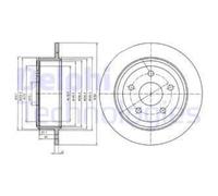 DELPHI 2x Disco Freno Posteriore Ø316 MM Pieno per Jeep Wrangler III JK 2.8 CRD