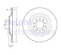 DELPHI 2x Disco Freno Posteriore Ø320 MM Pieno Rivestito per Jeep Cherokee Kl