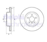 DELPHI 2x Disco Freno Posteriore Ø345 MM per BMW 3er Touring F31 320d 318d F30