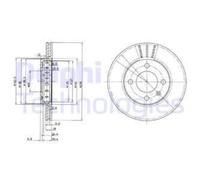 DELPHI 2x Disco Frontale Ø239mm Ventilato per VW Lupo 6X1 6E1 1.0 1.4 Polo