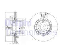 Disco freno DELPHI BG9783C anteriore, ventilato, 1 Pezzo